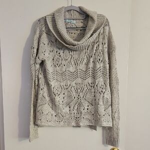SIZE XXL Maurices Textured Cowl Neck Sweater Gray (B115)